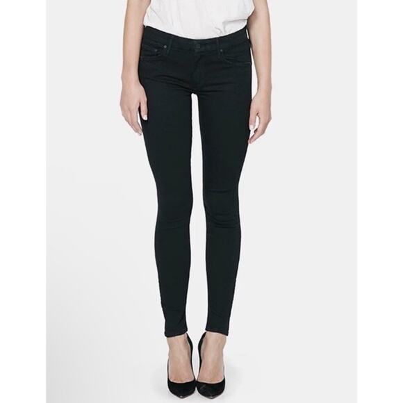 NWT Mother The Looker “Not Guilty” Black Skinny Jeans Women’s 26 - Picture 1 of 7